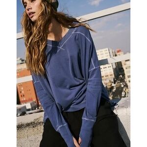 Free People Movement All Star Layer Size S Midnight Navy